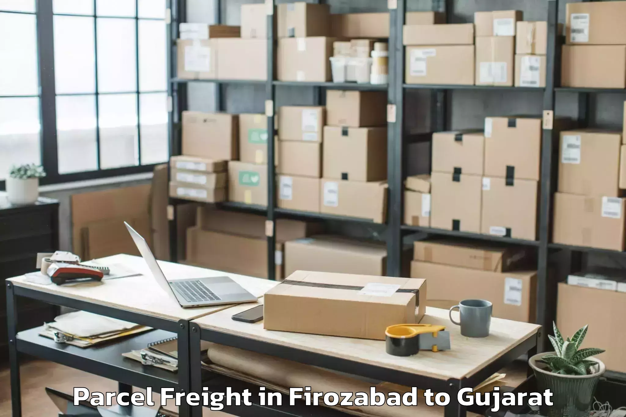 Top Firozabad to Kadodara Parcel Freight Available